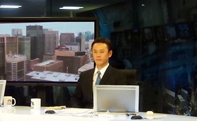 『TOKYOマーケットウォッチ』に出演した弊社&nbsp;中村